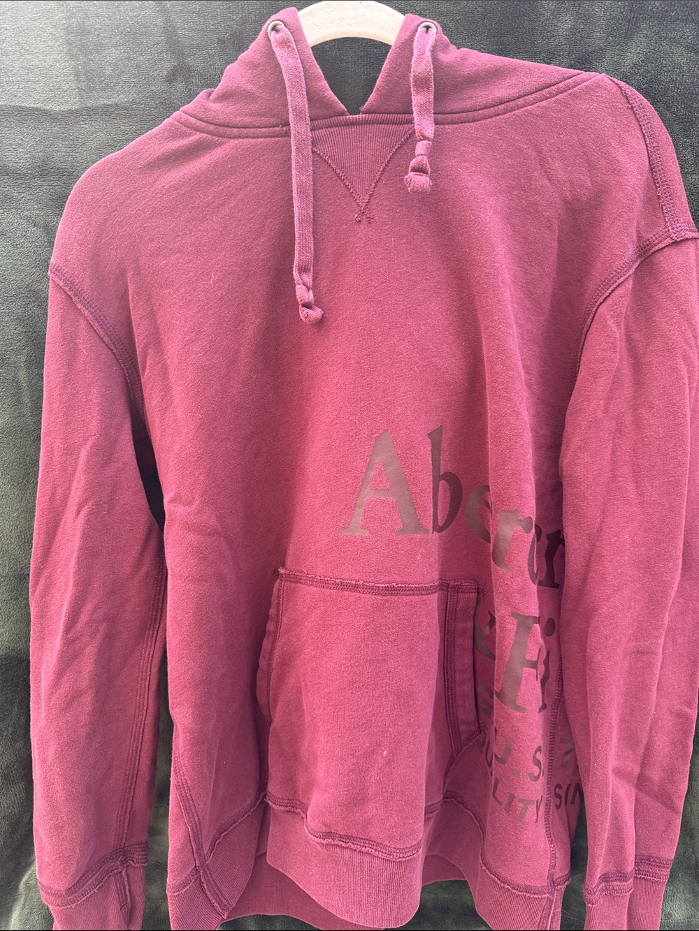 Abercrombie & Fitch Maroon Pullover Hoodie